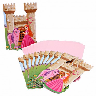 Themez Only Princess Party Invitation Cards Pack of 8